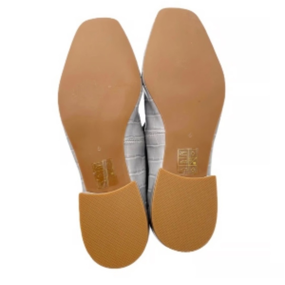 NEW JEFFREY CAMPBELL MARKO CROC EMBOSSED LOAFER IN GREY CROC SIZE 10 - Picture 10 of 16